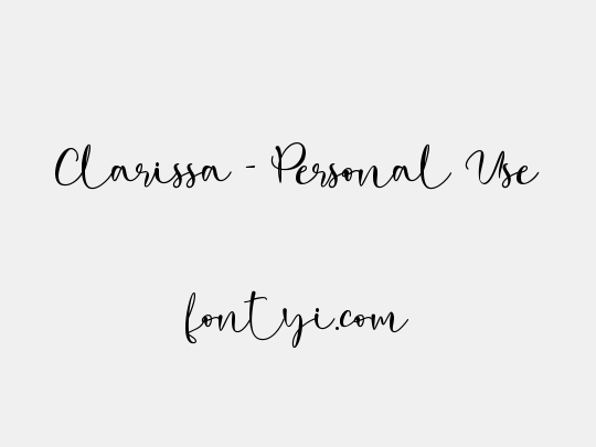 Clarissa - Personal Use