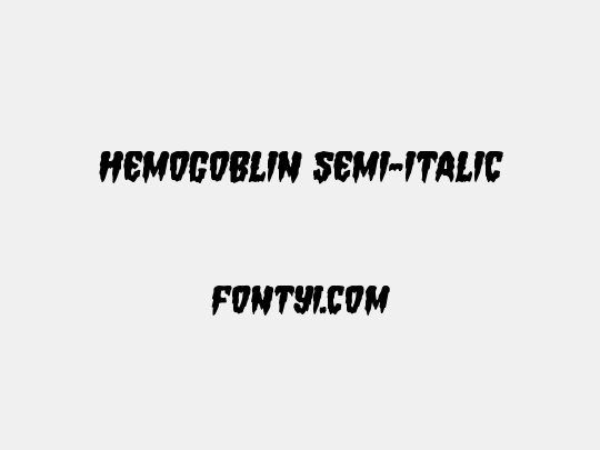 Hemogoblin Semi-Italic