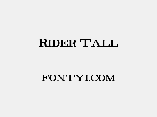 Rider Tall