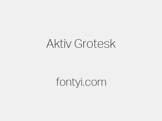 Aktiv Grotesk