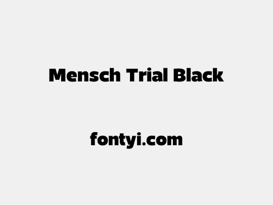 Mensch Trial Black