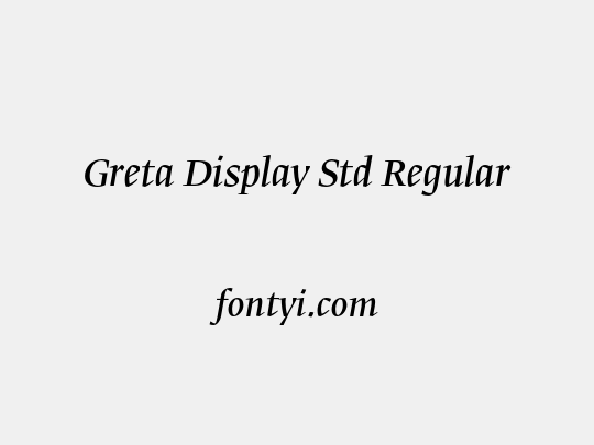Greta Display Std Regular