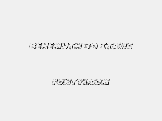 Behemuth 3D Italic