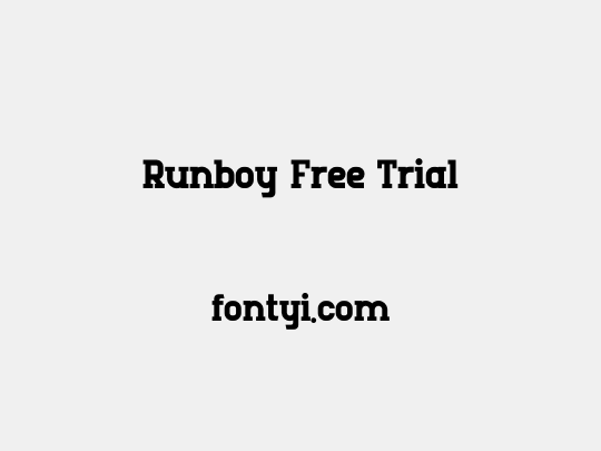 Runboy Free Trial