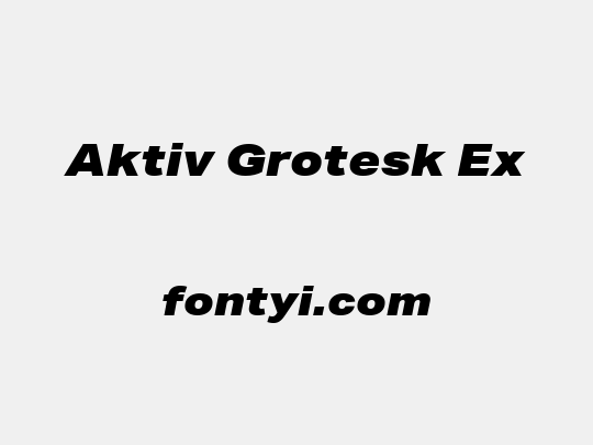 Aktiv Grotesk Ex