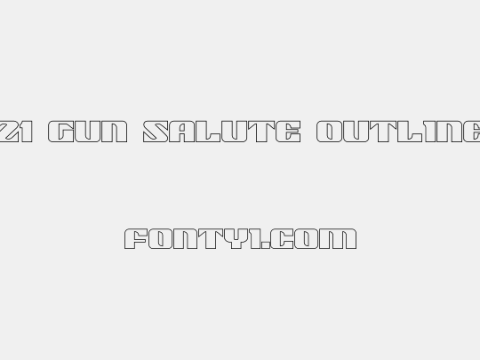 21 Gun Salute Outline
