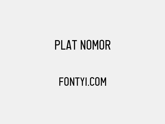 Plat Nomor