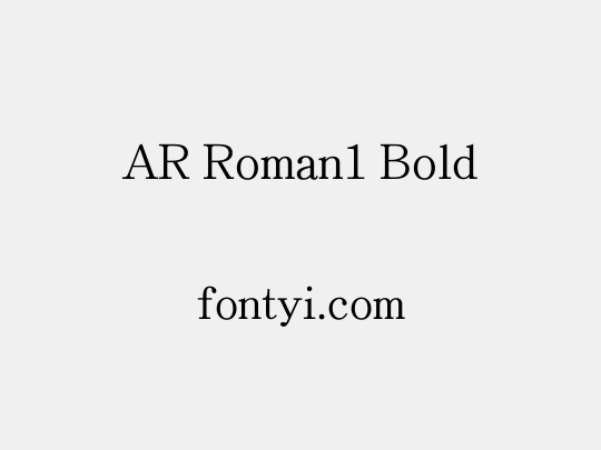 AR Roman1 Bold