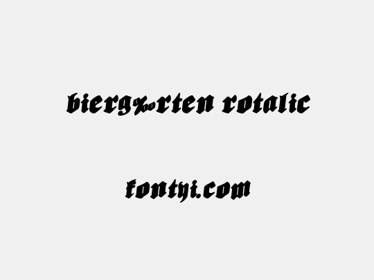 Bierg‰rten Rotalic