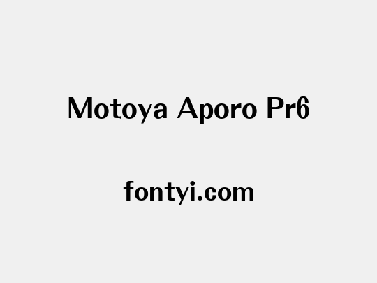 Motoya Aporo Pr6