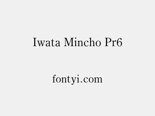 Iwata Mincho Pr6