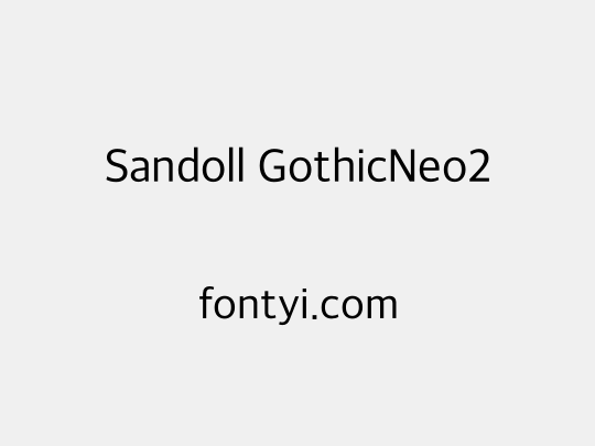 Sandoll GothicNeo2