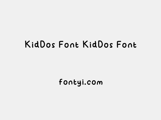 KidDos Font KidDos Font