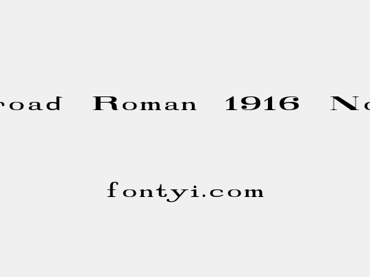 Railroad Roman 1916 Normal