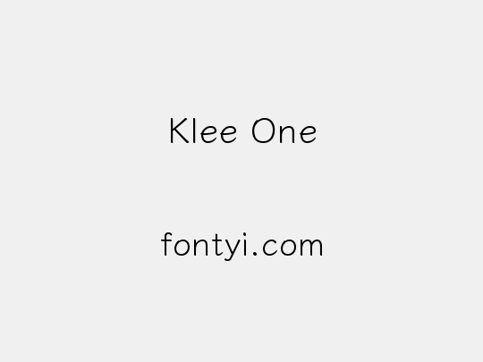 Klee One