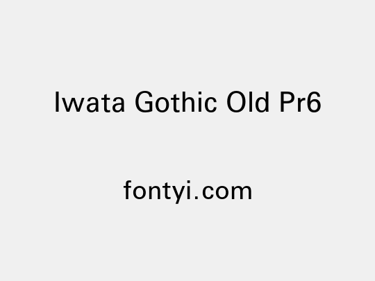 Iwata Gothic Old Pr6