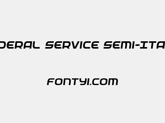Federal Service Semi-Italic