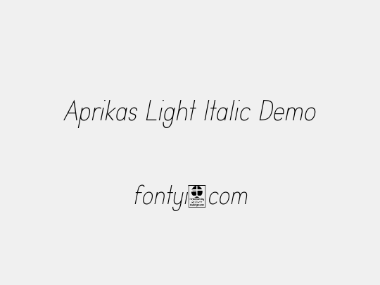 Aprikas Light Italic Demo