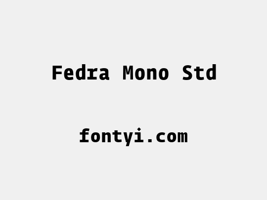 Fedra Mono Std