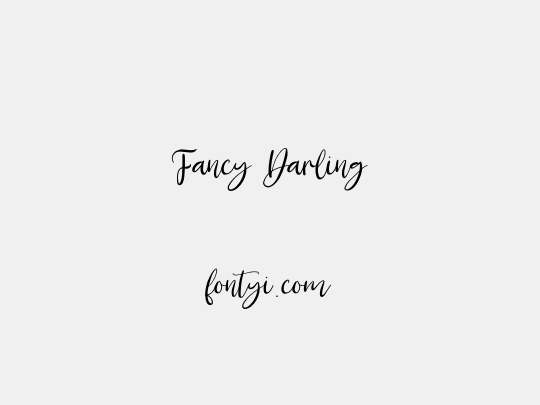 Fancy Darling