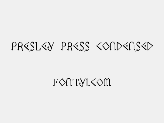 Presley Press Condensed