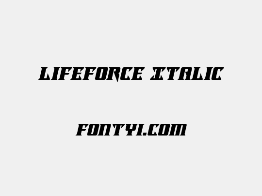 Lifeforce Italic