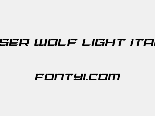 Laser Wolf Light Italic
