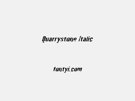 Quarrystone Italic