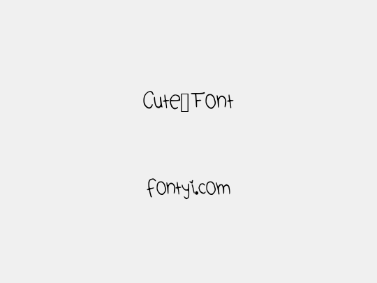 Cute_Font