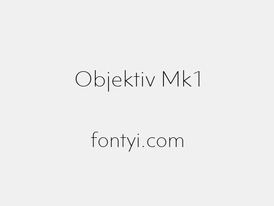 Objektiv Mk1