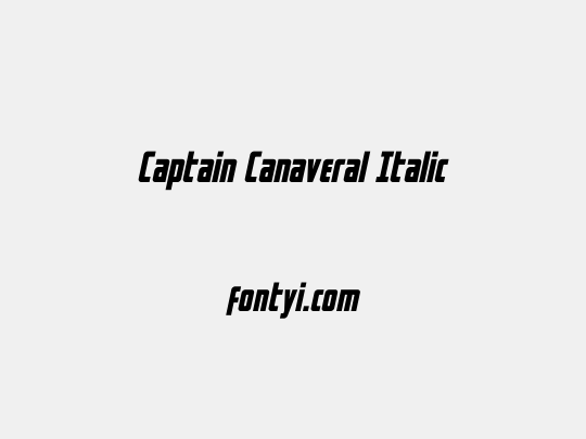 Captain Canaveral Italic