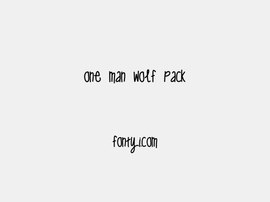 one man wolf pack