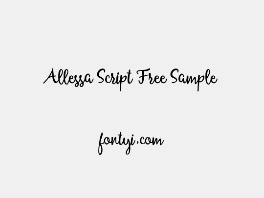 Allessa Script Free Sample
