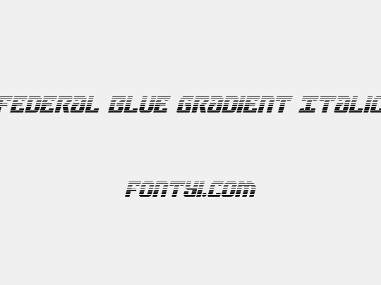 Federal Blue Gradient Italic