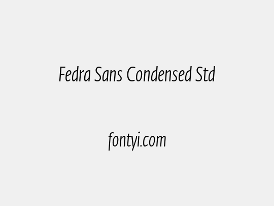 Fedra Sans Condensed Std