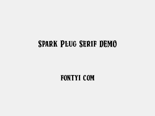 Spark Plug Serif DEMO