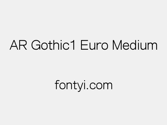 AR Gothic1 Euro Medium