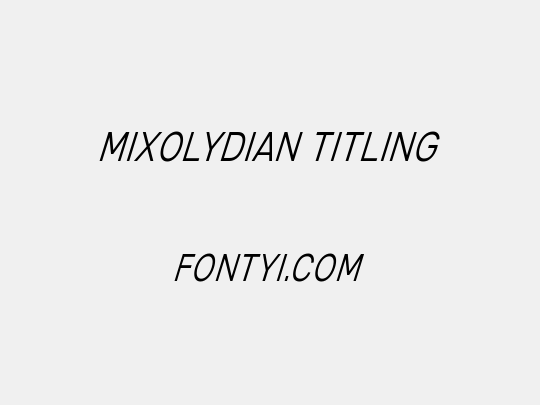 Mixolydian Titling