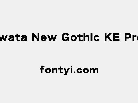 Iwata New Gothic KE Pro