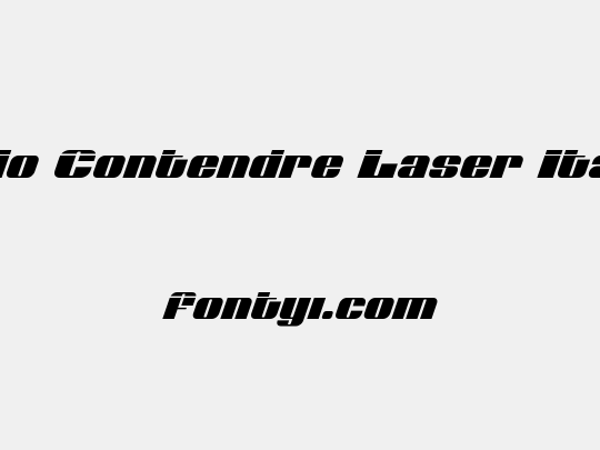 Nolo Contendre Laser Italic