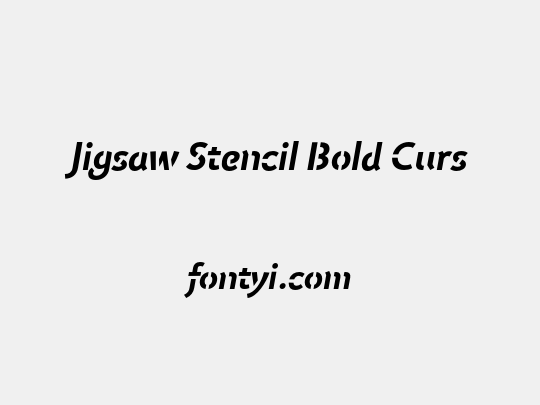 Jigsaw Stencil Bold Curs