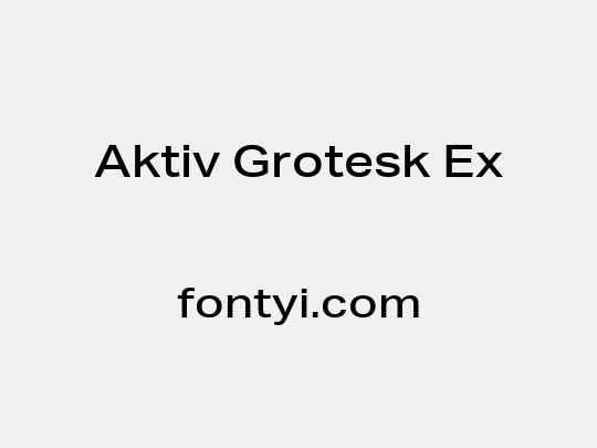 Aktiv Grotesk Ex