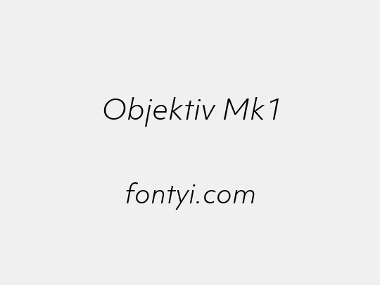 Objektiv Mk1
