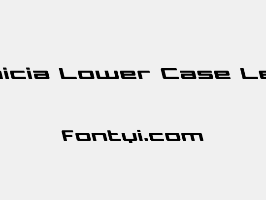 Phoenicia Lower Case Leftalic