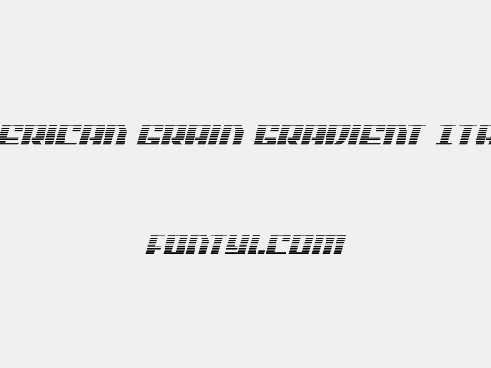 American Grain Gradient Italic