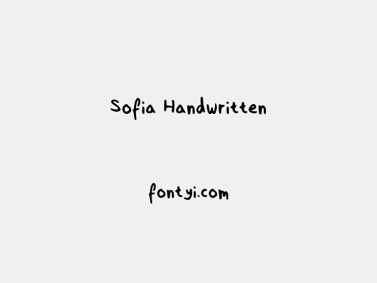 Sofia Handwritten
