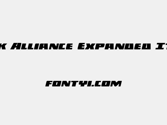 Dark Alliance Expanded Italic