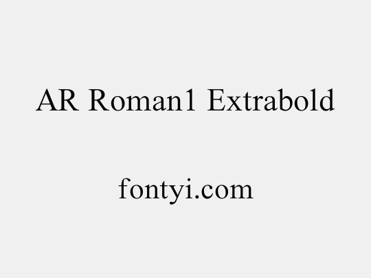 AR Roman1 Extrabold