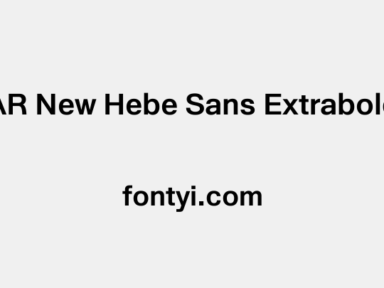 AR New Hebe Sans Extrabold