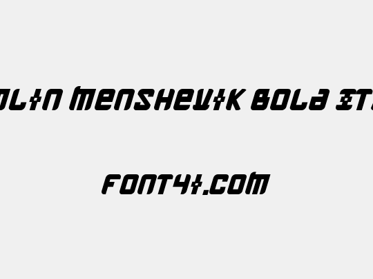 Kremlin Menshevik Bold Italic